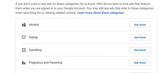 Google sẽ cho phép người dùng hạn chế các quảng cáo về nuôi dạy con cái, giảm cân và hẹn hò